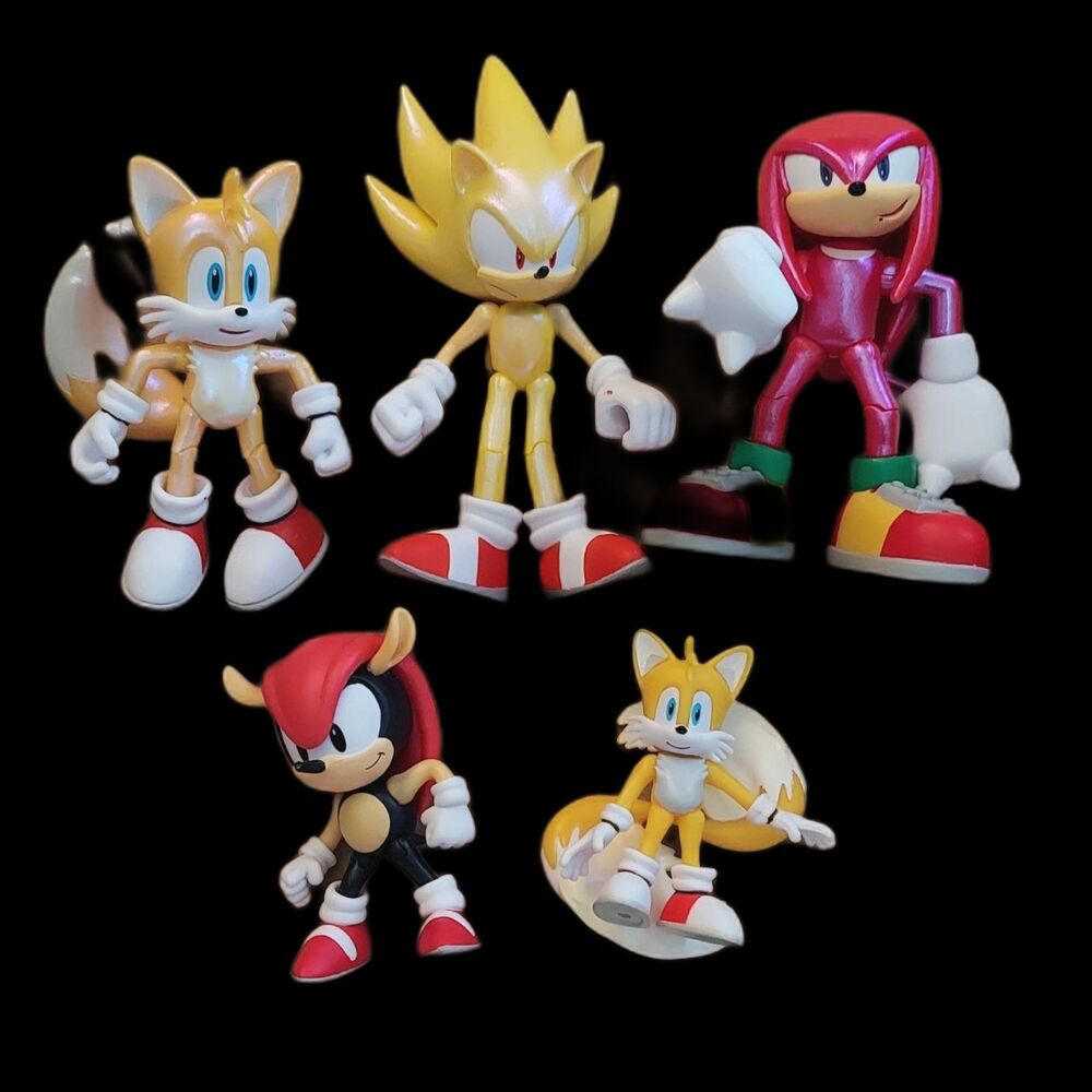 Sonic The Hedgehog Action Figure Toy Lot Knuckles Tails Jakks Pacific